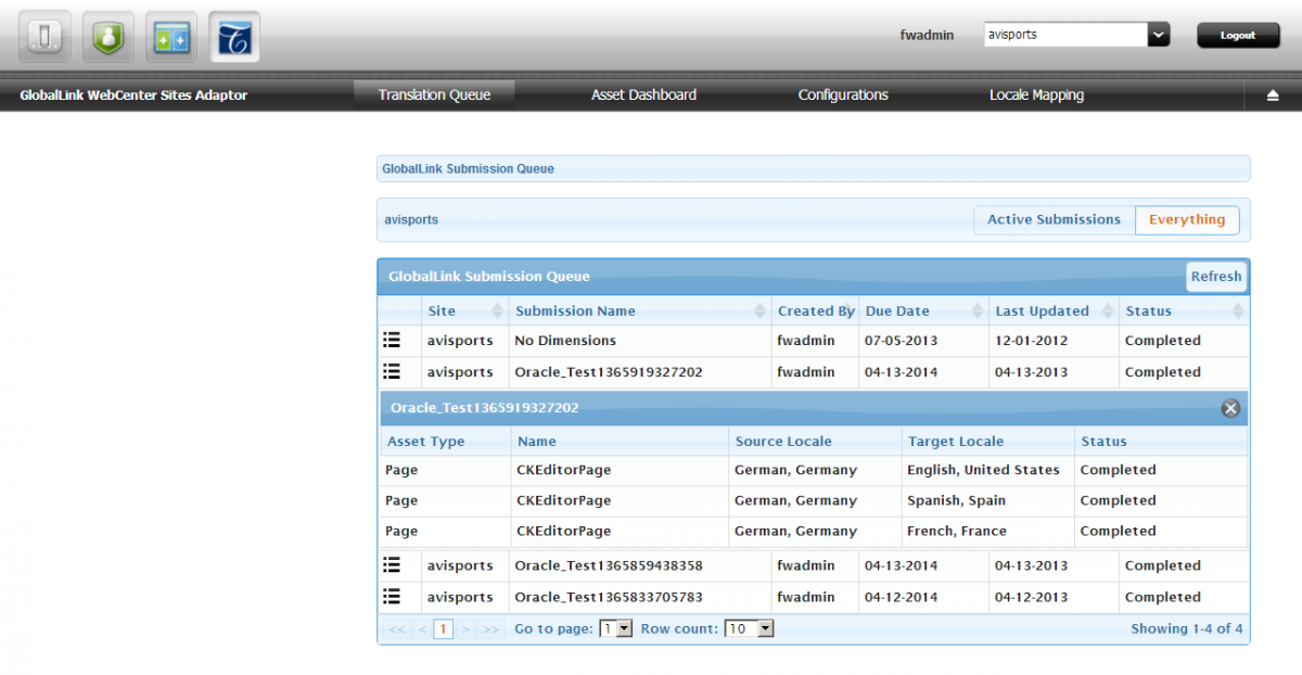 Oracle WebCenter Adaptor 2